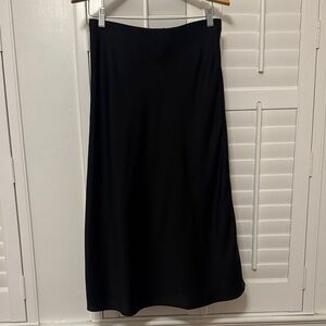 J. Crew Black A-Line Midi Skirt